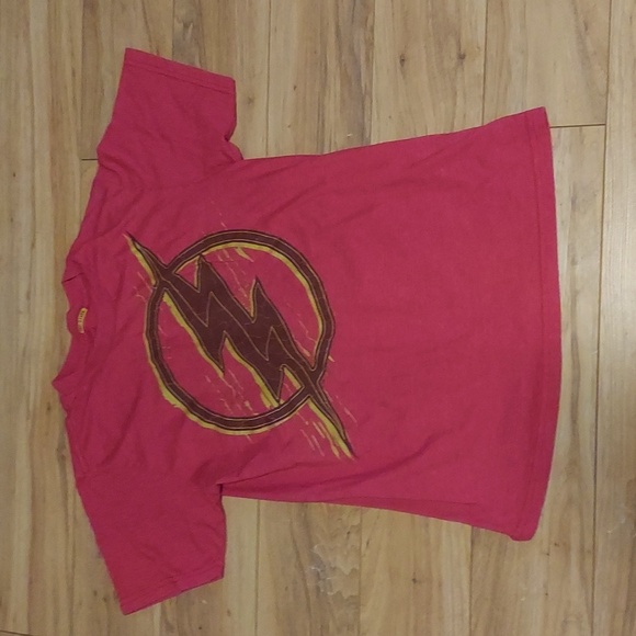 flash Other - Kids large red short sleeve tshirt with Flash DC comics logo cotton poly blend